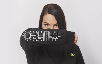 Product afbeelding: Sweater met Tweakers username wit