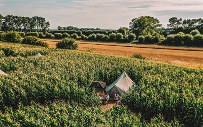 Product afbeelding: Maïsterplan - Overnachting in een glamping tent met ontbijt