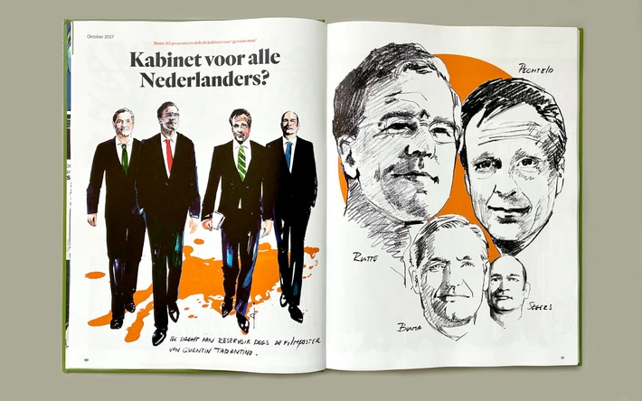 Product afbeelding: Hoofd Hart Hand - Sjoukje Bierma 10 jaar illustraties voor Het Parool