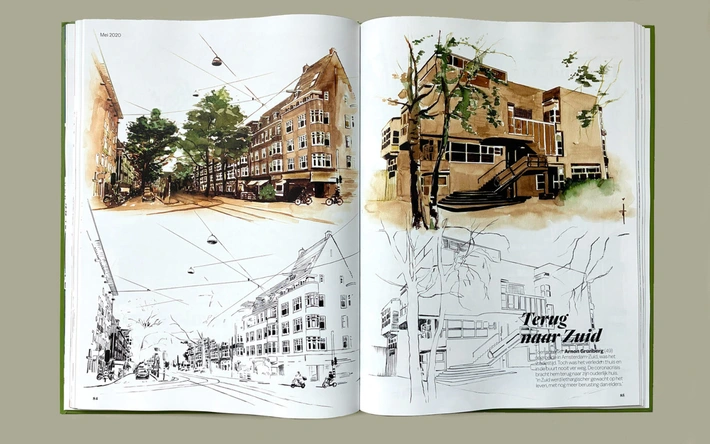 Product afbeelding: Hoofd Hart Hand - Sjoukje Bierma 10 jaar illustraties voor Het Parool