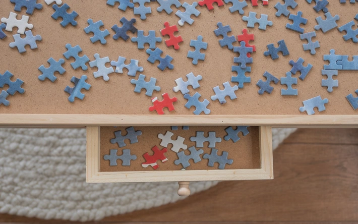 Product afbeelding: Puzzelplaat - 1000 Stukjes – Puzzelbord met 6 Lades – BREND