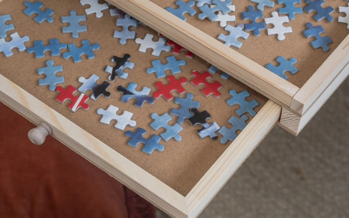 Product afbeelding: Puzzelplaat - 1000 Stukjes – Puzzelbord met 6 Lades – BREND