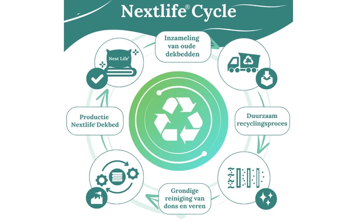 Product afbeelding: Hoofdkussen met Gerecycled Dons - 60x70cm - Ten Cate