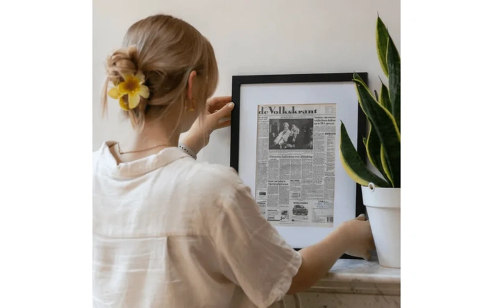 Product afbeelding: Geboortekrant Kader/Poster Volkskrant