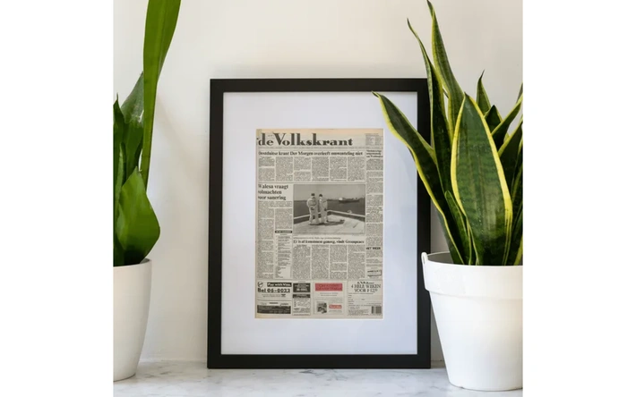 Product afbeelding: Geboortekrant Kader/Poster Volkskrant