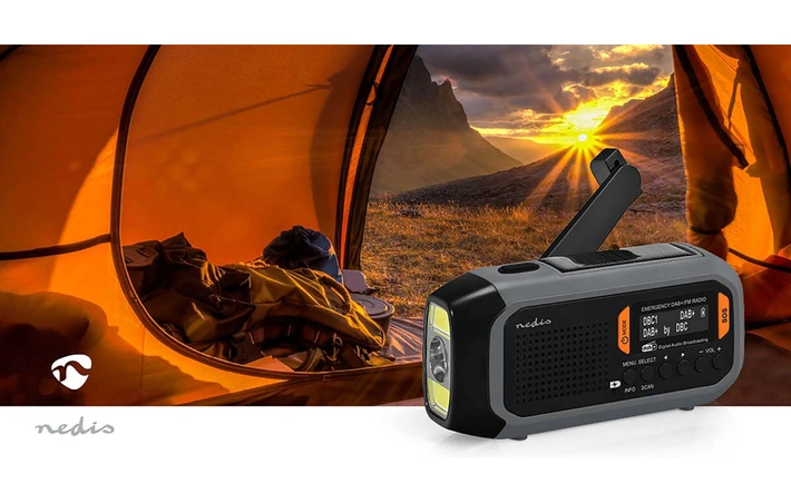 Product afbeelding: Draagbare DAB+/FM radio met noodfuncties - Nedis