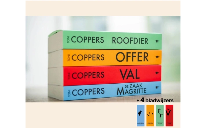 Product afbeelding: Thrillerpakket Alex Berger - Toni Coppers - 4 boeken + Incl. bladwijzers