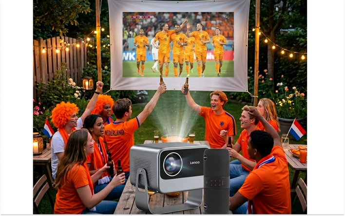 Product afbeelding: WK Home Stadium Bundel: Beamer + Speaker + Kabel