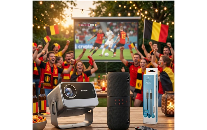 Product afbeelding: WK Home Stadium Bundel: Beamer + Speaker + Kabel