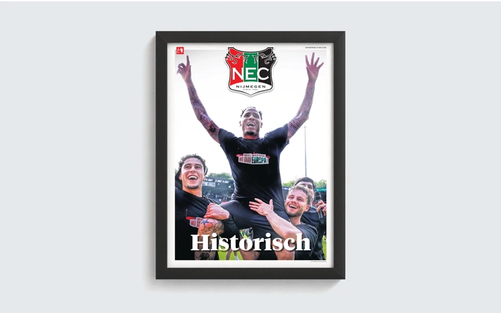 Product afbeelding: Ingelijste cover of puzzel De Gelderlander - NEC