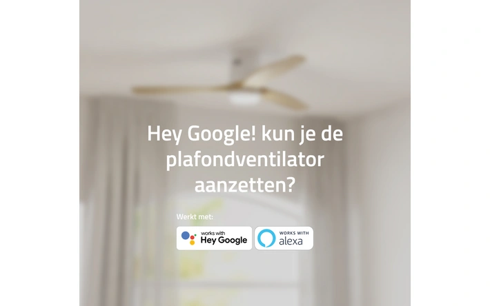 Product afbeelding: Flashdeal: Slimme plafondventilator Hombli