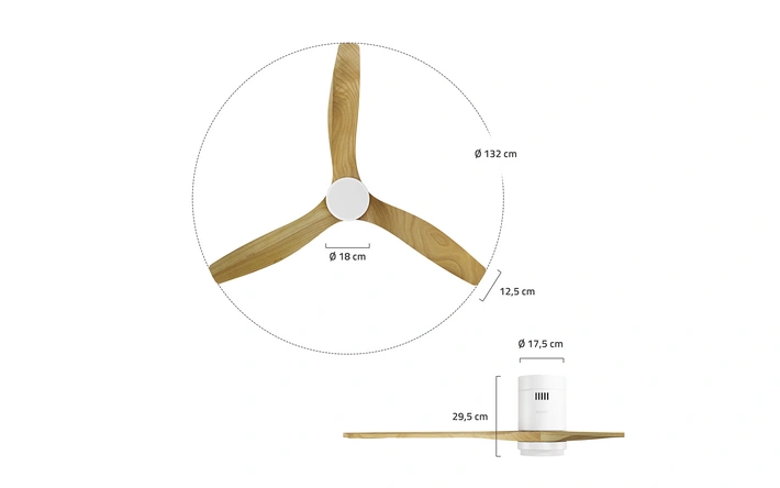 Product afbeelding: Flashdeal: Slimme plafondventilator Hombli