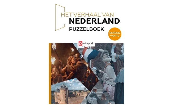 Product afbeelding: Denksport – Het Verhaal van Nederland Puzzelboek - Quizzen en beeldpuzzels