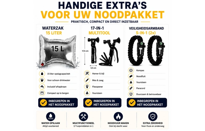 Product afbeelding: 72-uur Noodpakket (incl. portabel kooktoestel)