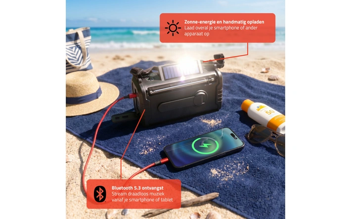 Product afbeelding: Lenco Noodradio (DAB+/FM & Powerbank)