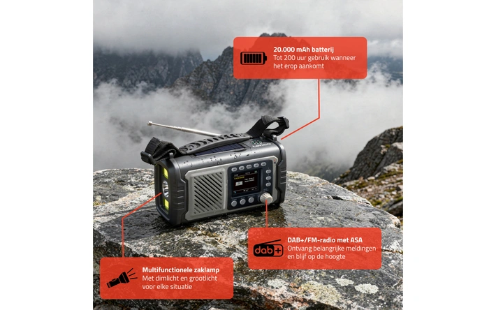 Product afbeelding: Lenco Noodradio (DAB+/FM & Powerbank)