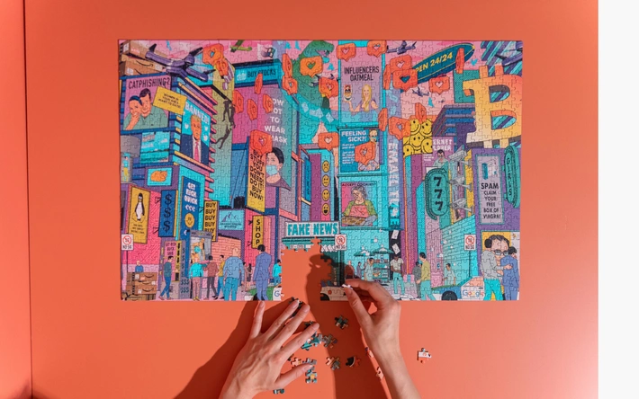 Product afbeelding: Puzzle in a bag - De Internet puzzel