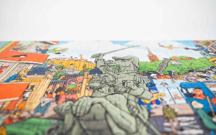 Product afbeelding: Puzzle in a bag - Animals vs Humans puzzel