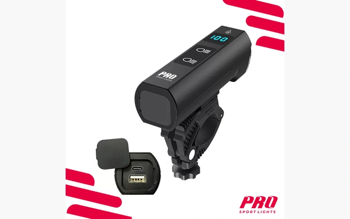 Product afbeelding: Fietsverlichtingsset 1300 & 120 Lumen - Pro Sports Lights