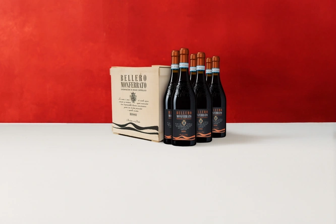 Product afbeelding: Wijnkist - Bellero Monferrato Rosso Piemonte Rosso (kist van 6 flessen)