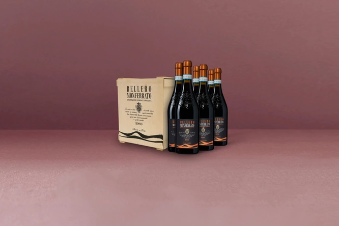 Product afbeelding: Wijnkist - Bellero Monferrato Rosso Piemonte Rosso (kist van 6 flessen)