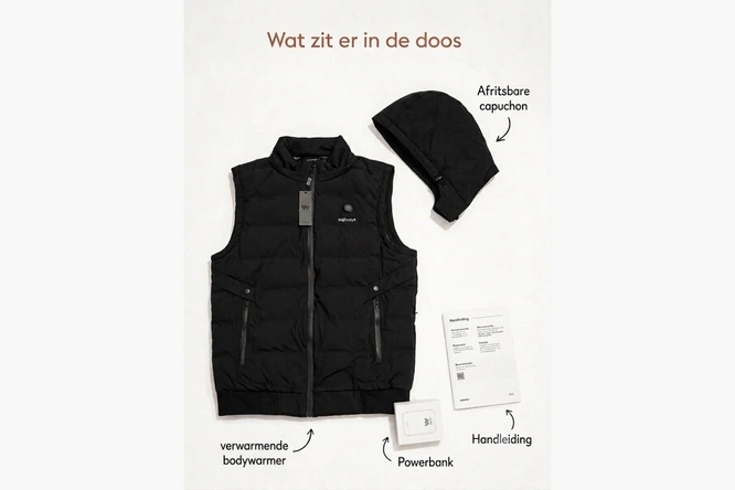 Product afbeelding: Infrarood verwarmde bodywarmer (m/v) - Wahrm