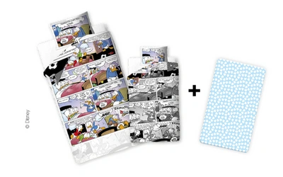 Product afbeelding: Dekbedovertrek Strip + Hoeslaken