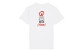 Product afbeelding thumbnail: T-shirt - Q Sounds Better With You - gepersonaliseerd - wit