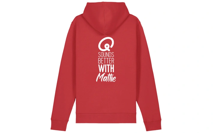 Product afbeelding: Hoodie - Q Sounds Better With You - gepersonaliseerd - rood