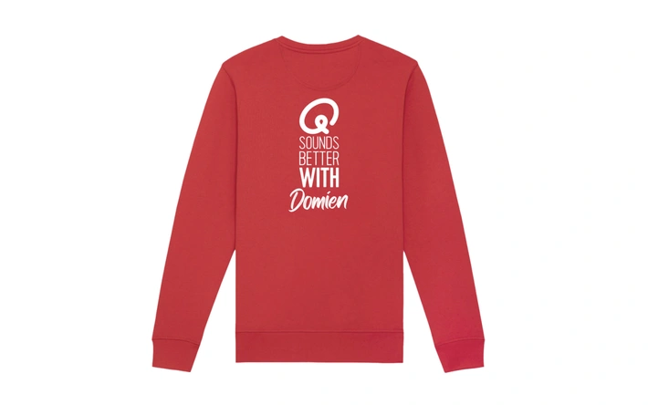 Product afbeelding: Sweater - Q Sounds Better With You - gepersonaliseerd - rood