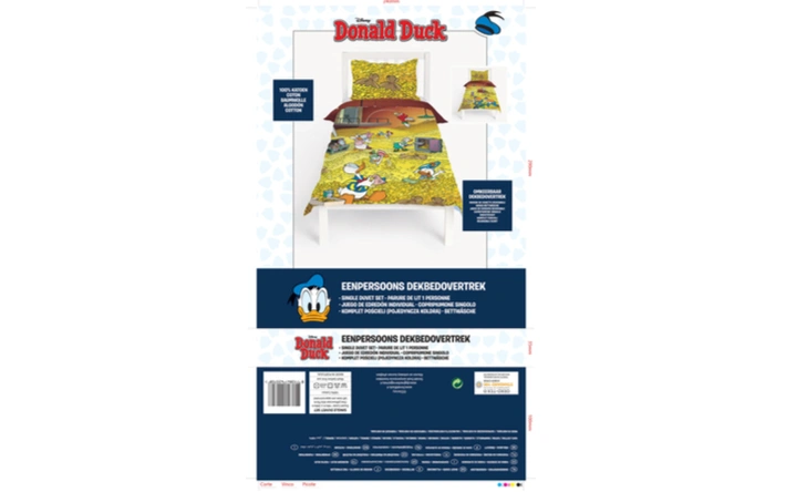 Product afbeelding: Donald Duck Dekbedovertrek Geldpakhuis