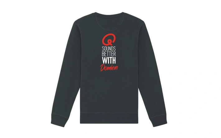 Product afbeelding: Sweater - Q Sounds Better With You - gepersonaliseerd - zwart