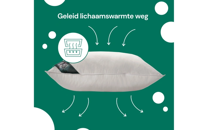 Product afbeelding: Cool Night Hoofdkussen - puntmodel - 60x70 - Ten Cate