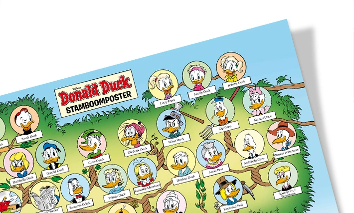 Product afbeelding: Donald Duck Poster - Stamboom